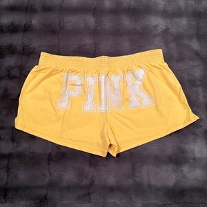 PINK Victoria’s Secret Shorts - Yellow and White - Small